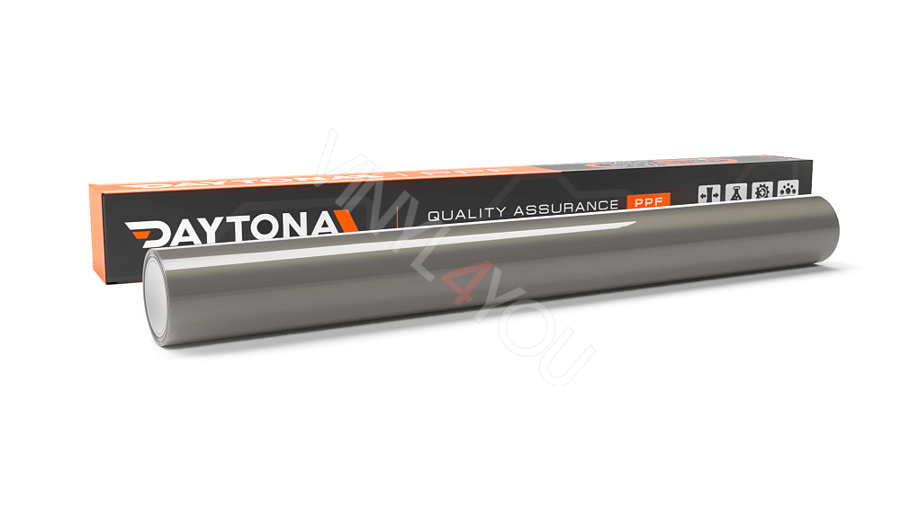 Глянцевая полиуретановая пленка Алюминиевый Серый DAYTONA PPF S200 Liquid Aluminum Mercury 